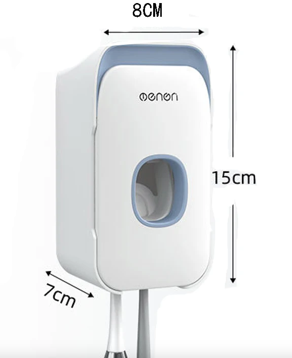 Distributeur automatique dentifrice avec porte brosse à dents mural