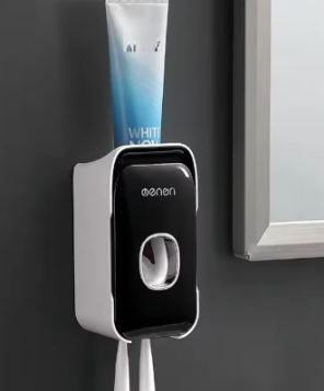 Distributeur automatique dentifrice avec porte brosse à dents mural