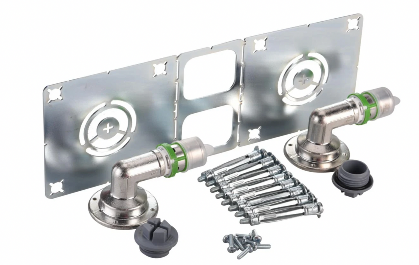 Kit de fixation multicouche pour robinetterie sanitaire sur plaque de plâtre 16xF1/2 (x1)