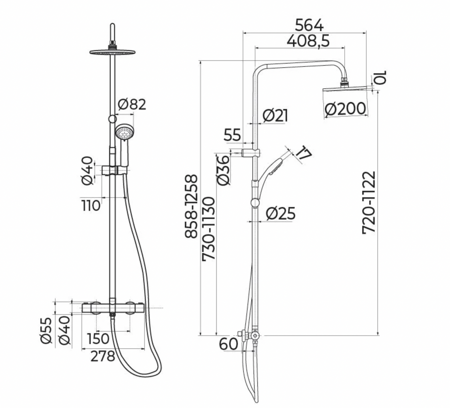 Colonne de douche Alterna Primeo 2 avec mitigeur thermostatique chromé