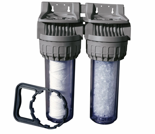 Filtre duo Altech avec cartouche anti-sédiment 20µ et polyphosphate
