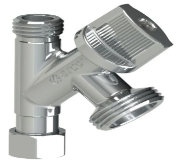 Robinet de machine à laver 3/8 mâle écrou tournant, 3/4 mâle